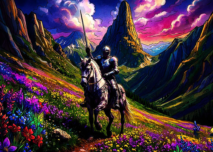 Knight Rider Fantasy Epic Art