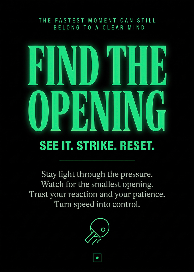 Find the Opening Table Tennis Poster