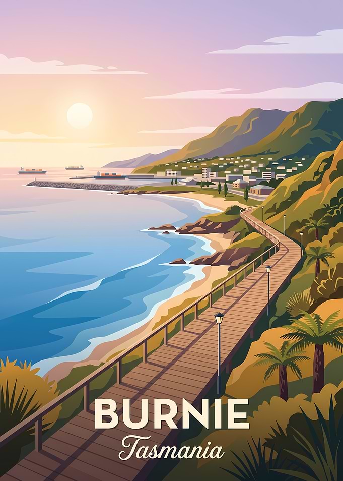 Burnie Tasmania Travel Poster