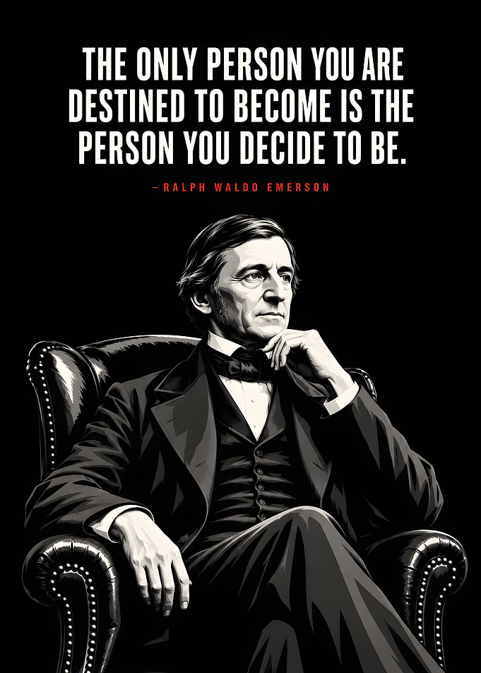 Ralph Waldo Emerson Inspirational Quote Poster