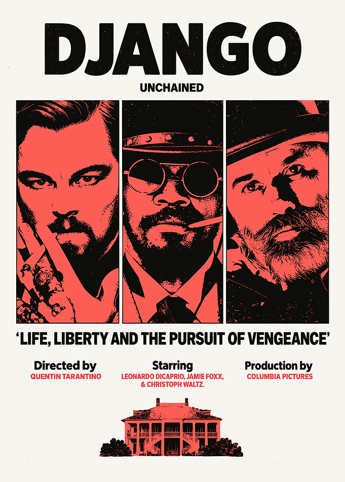 Django Unchained Minimalist Movie Poster