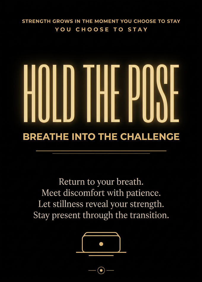Hold The Pose Inspirational Poster