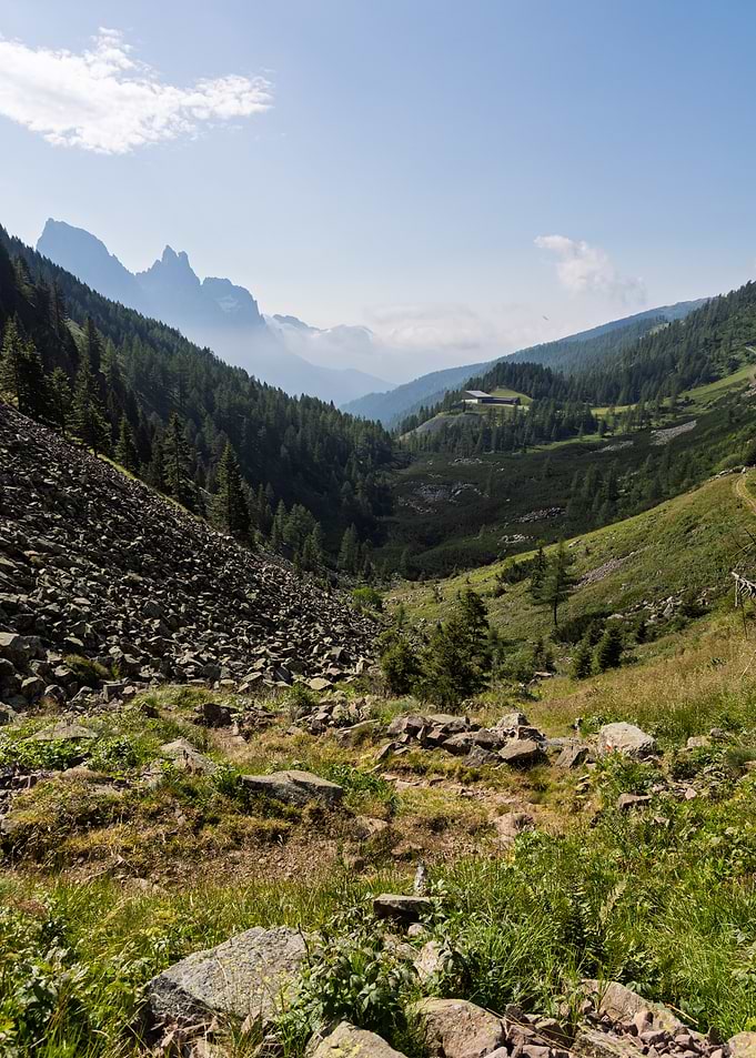Alpine Mountain Valley Landscape