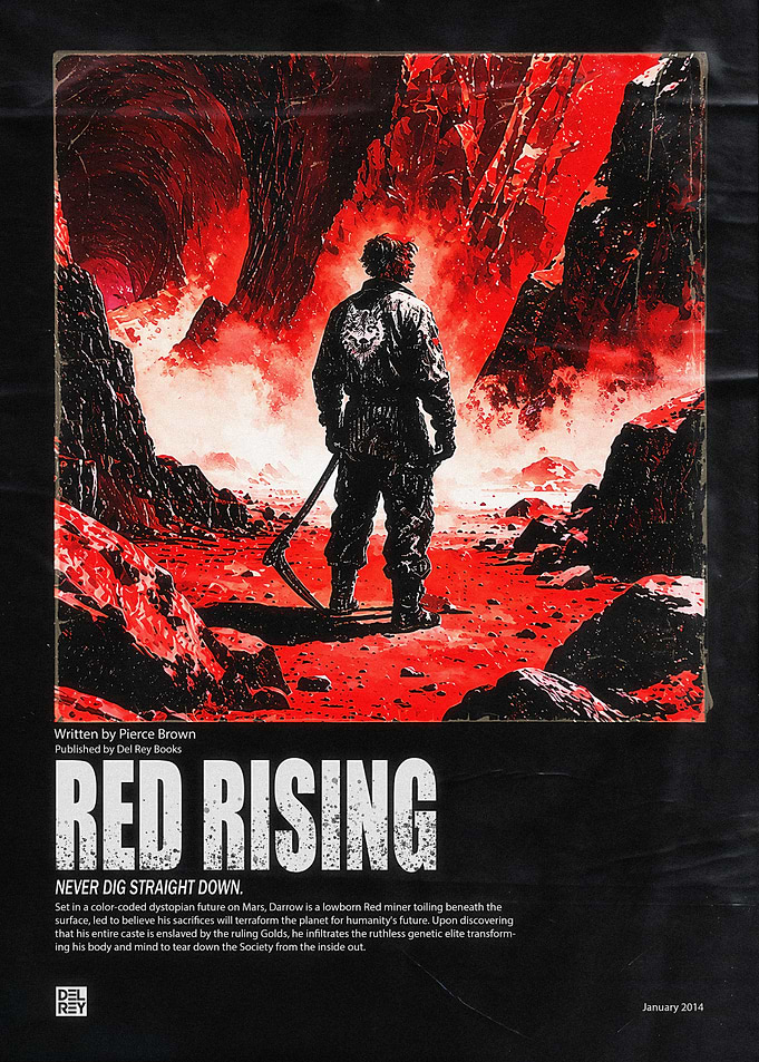 Red Rising Book Cover Poster