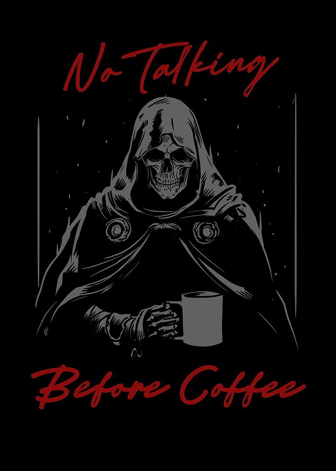 Grim Reaper Coffee Lover Graphic