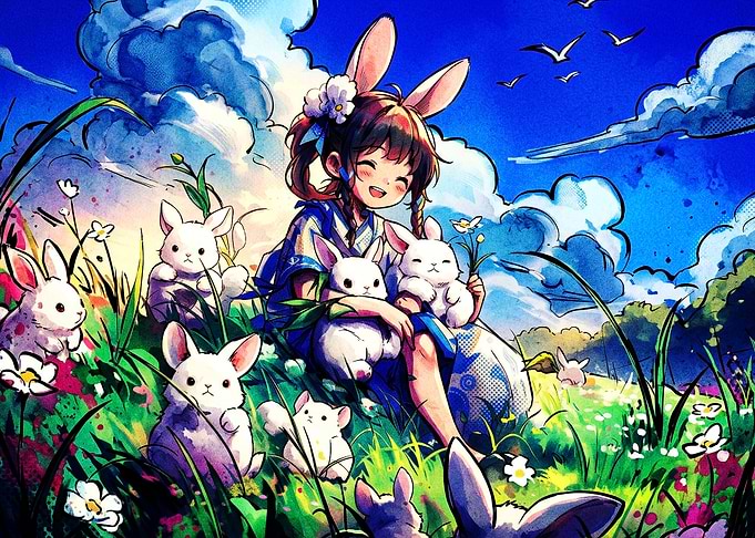 Anime Rabbit Girl Fantasy Art