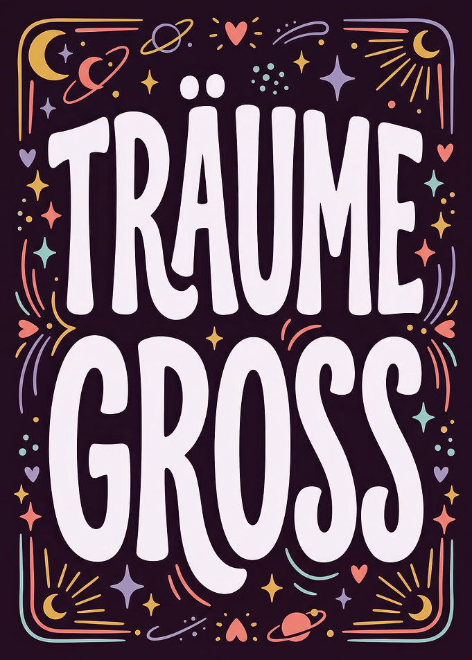 Träume Gross Inspirational Wall Art
