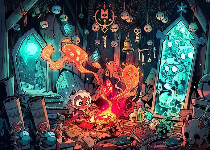 Cult of the Lamb Campfire Scene