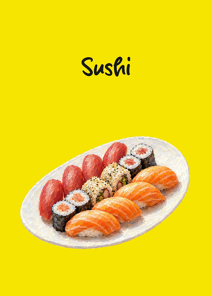 Sushi Platter Illustration