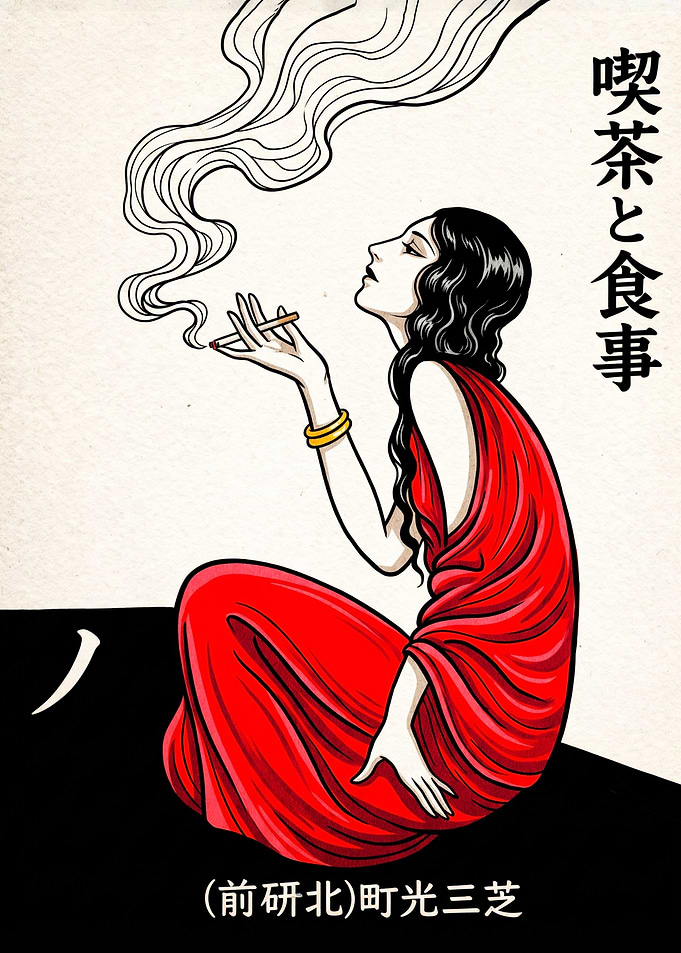 Vintage Japanese Art Deco Woman Poster