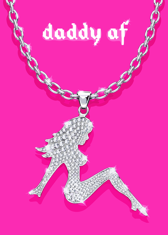 Iced Out Pin-Up Girl Necklace