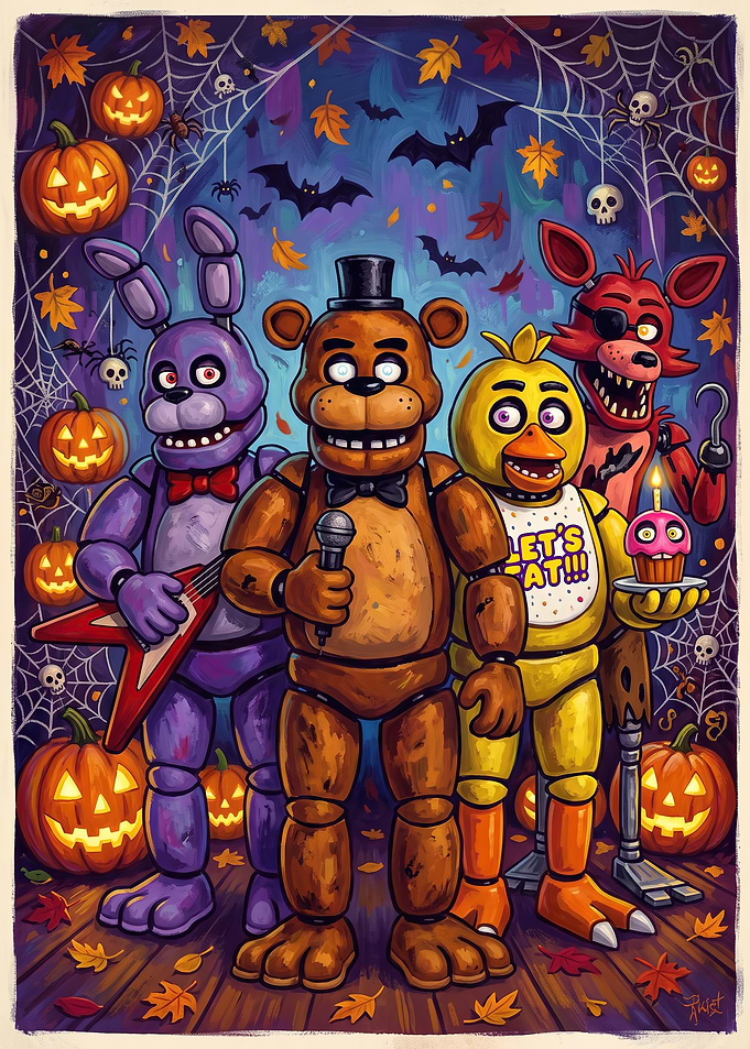 Five Nights at Freddy's Halloween Art