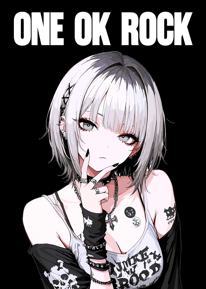One Ok Rock Anime Girl Poster