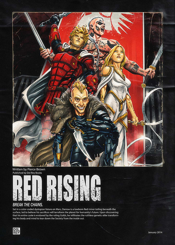 Red Rising Book Cover Poster