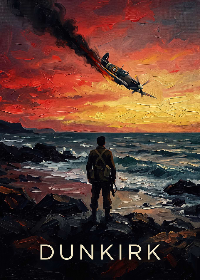 Dunkirk Soldier Watching Plane Crash