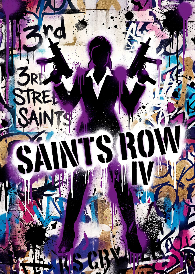 Saints Row IV Graffiti Poster