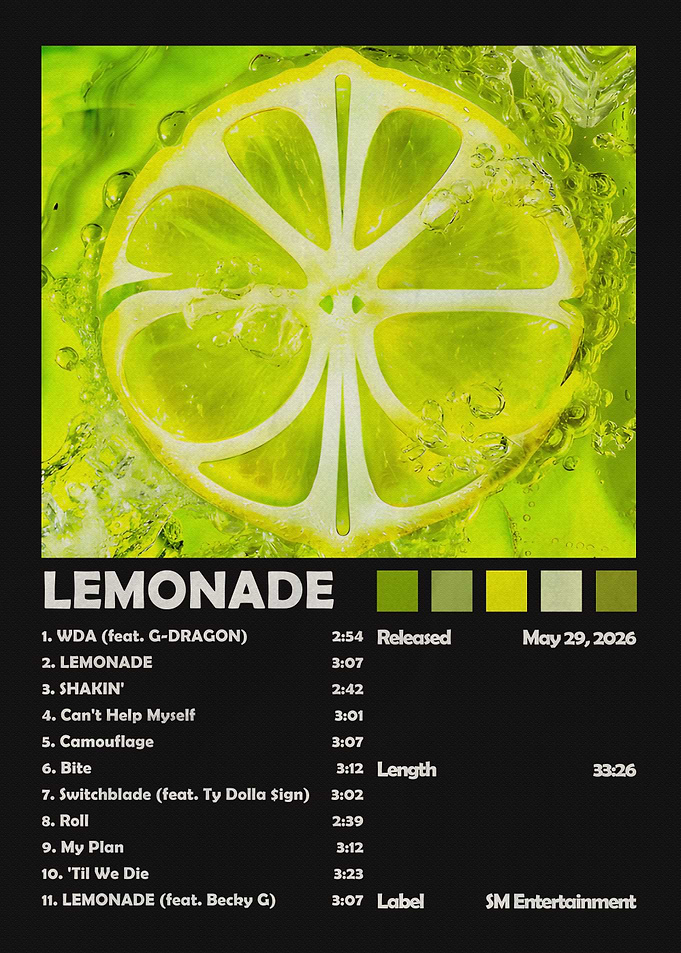 AESPA - Lemonade Music Album Tracklist Poster
