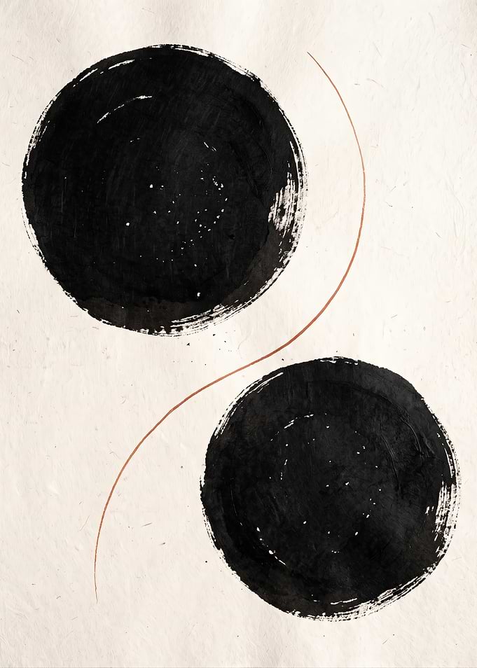 Minimalist Abstract Ink Circles