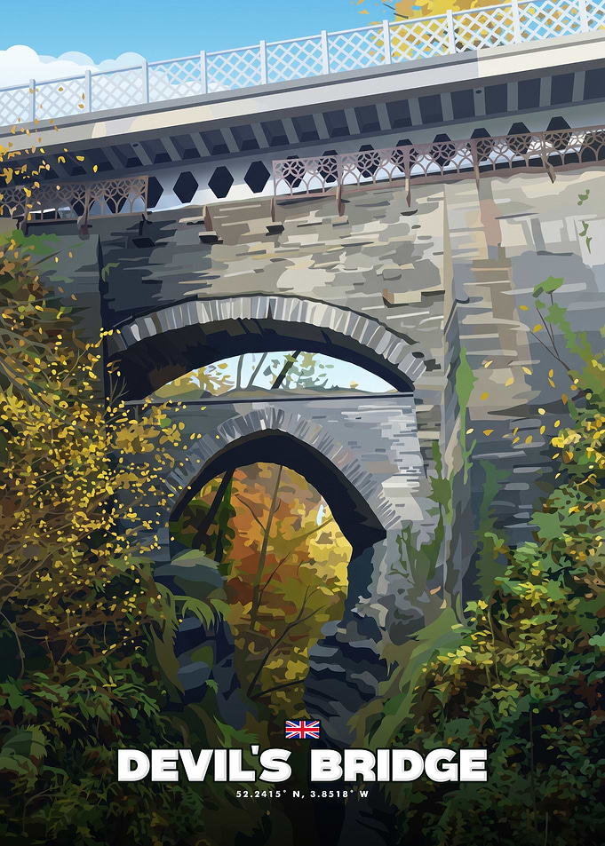 Devil's Bridge Travel Poster