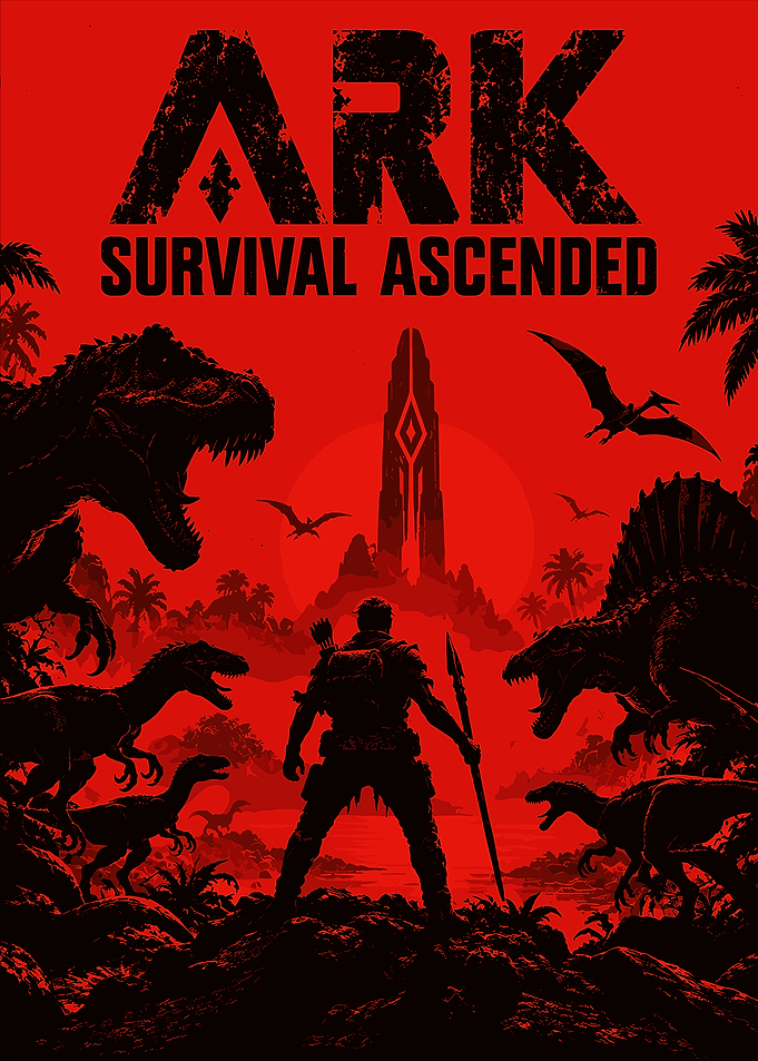 ARK Survival Ascended Red Poster