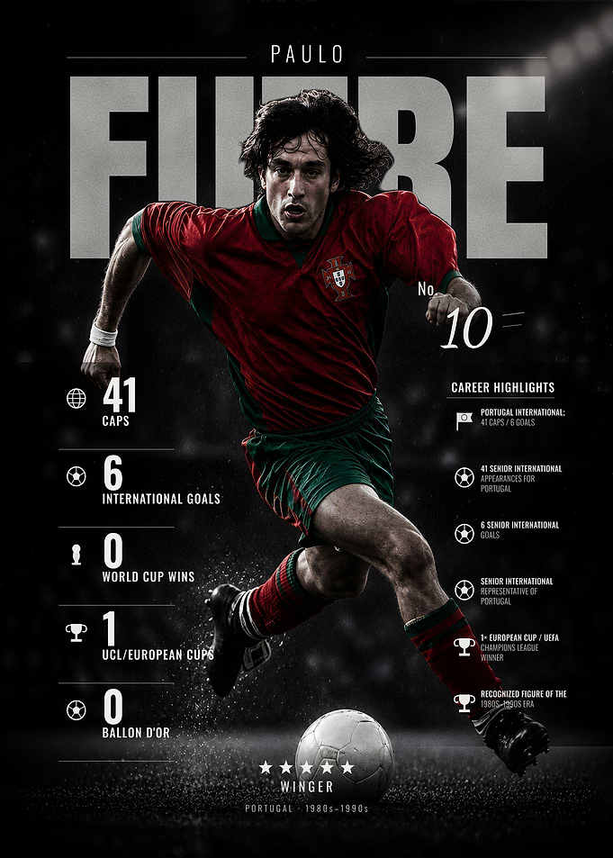 Paulo Futre - Portugal National Team No. 10