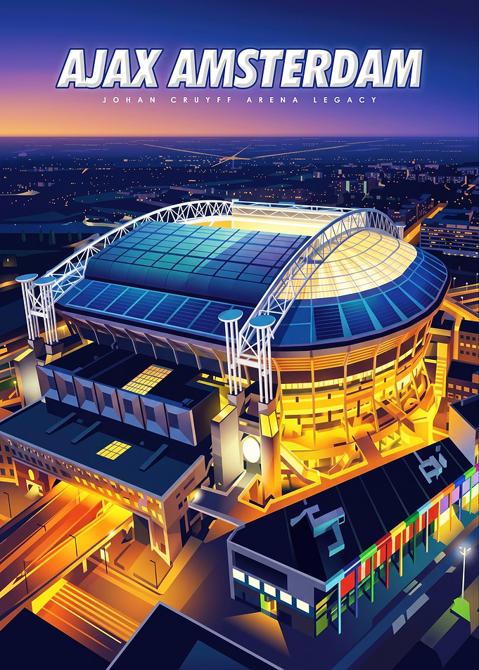 Ajax Amsterdam Johan Cruyff Arena Poster