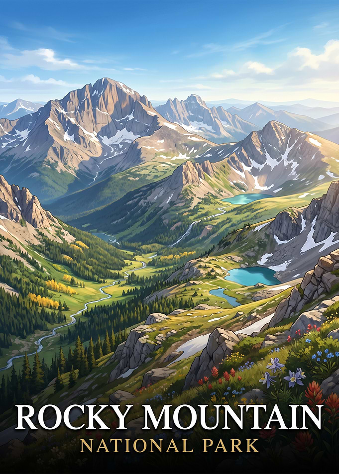 Rocky Mountain National Park Landscape Poster