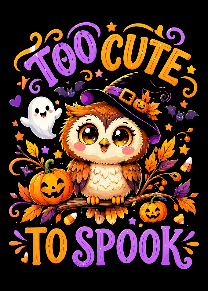 Cute Halloween Owl Illustration