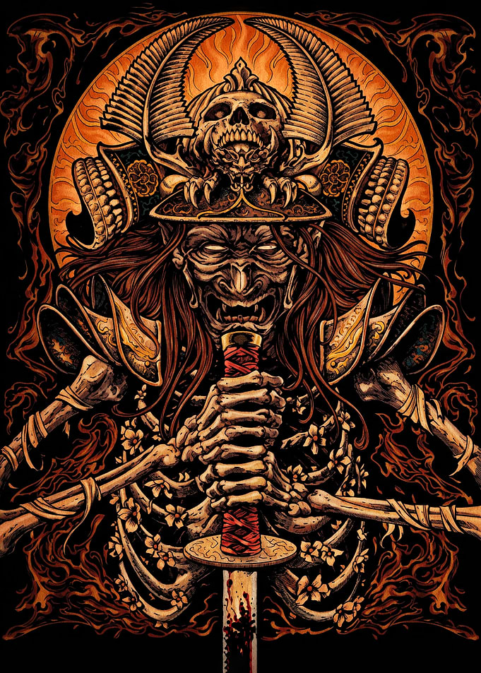 Undead Samurai Warrior with Katana