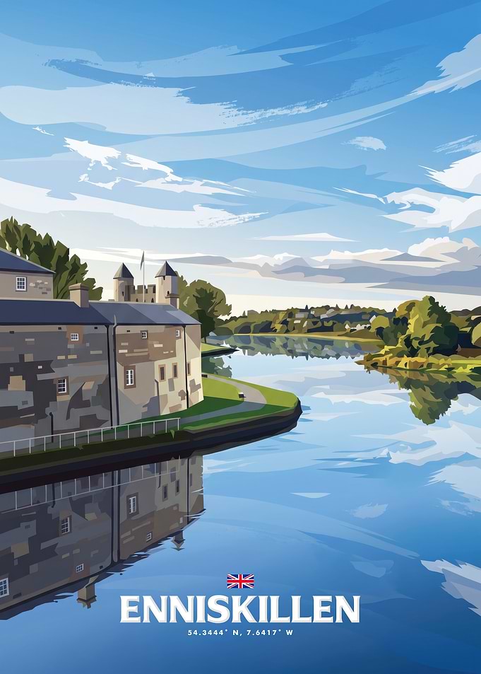Enniskillen Castle Travel Poster