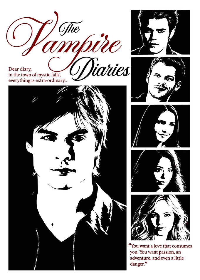 The Vampire Diaries Minimalist Poster