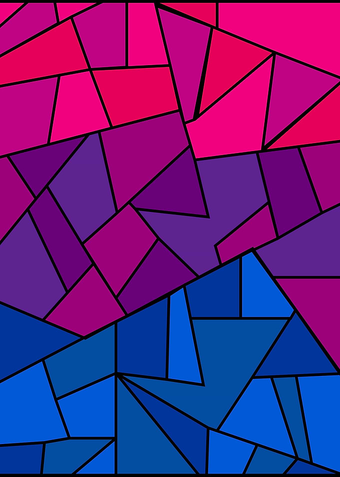 Bisexual Pride Stained Glass Pattern