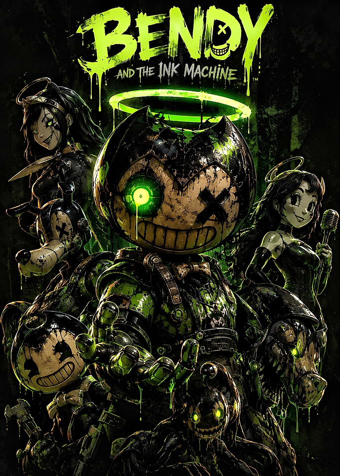 Bendy and the Ink Machine Green Poster