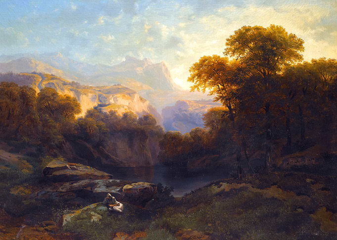 Alpine Landscape Painting