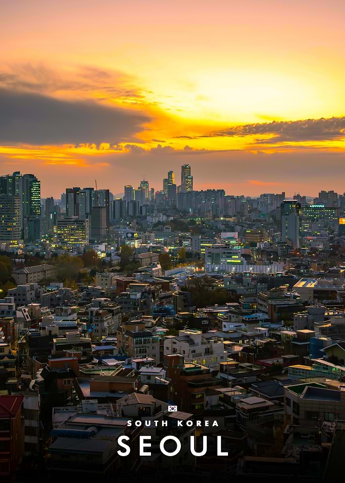 Seoul Cityscape at Sunset
