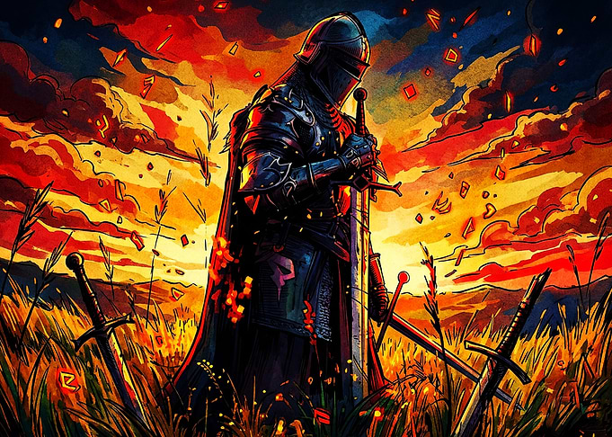 Knight Armor Sword Fantasy Art