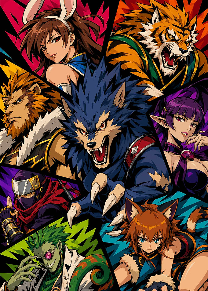 Bloody Roar Character Collage