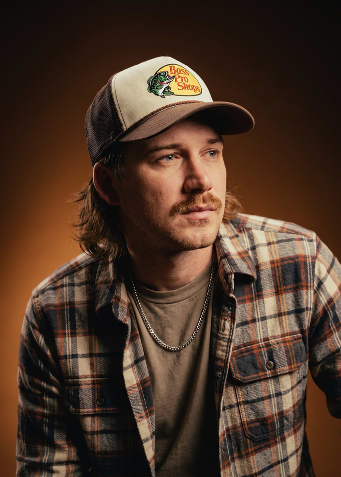 Morgan Wallen Portrait in Plaid Shirt