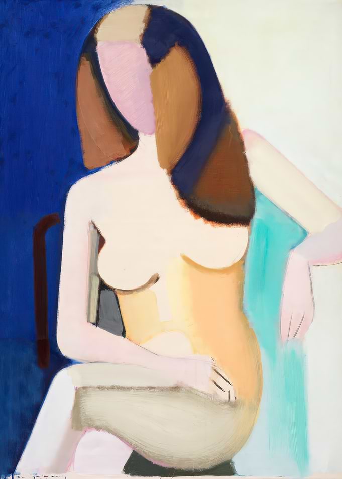 Abstract Minimalist Female Figure Painting