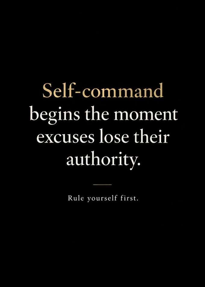 Self-Command Inspirational Quote Poster