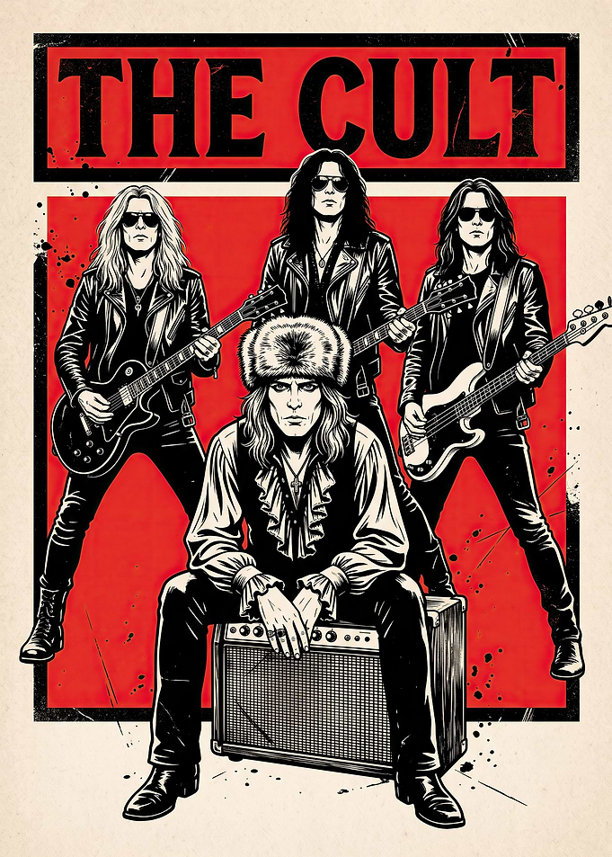 The Cult Rock Band Poster
