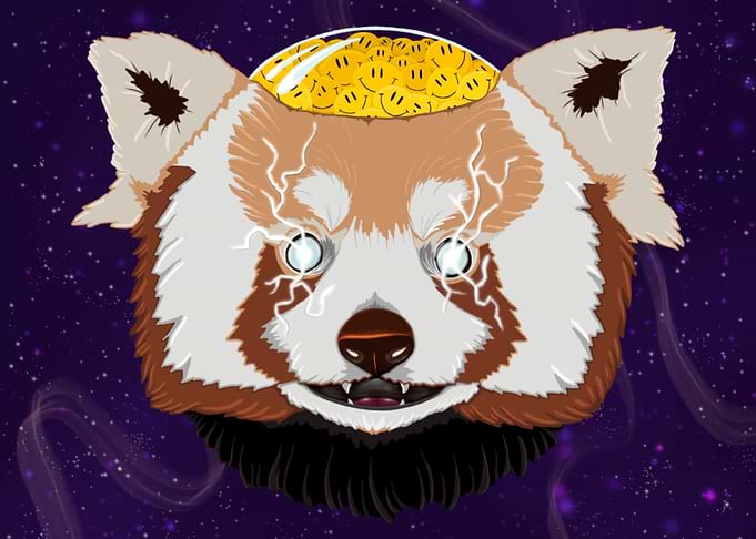 Hypnotized Electric Red Panda
