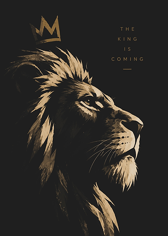 The King Is Coming Lion Poster