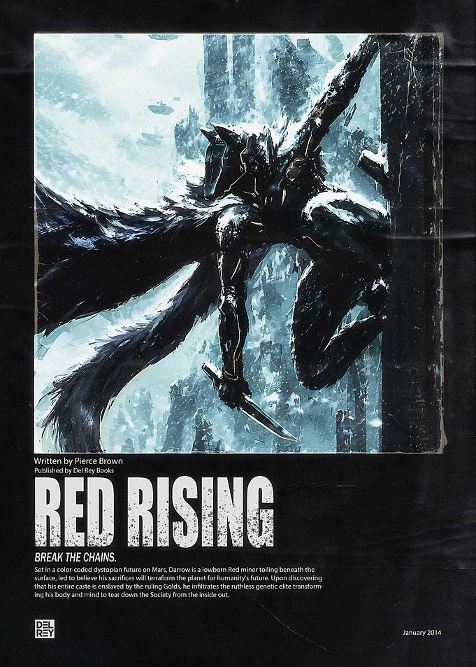 Red Rising Book Cover Poster