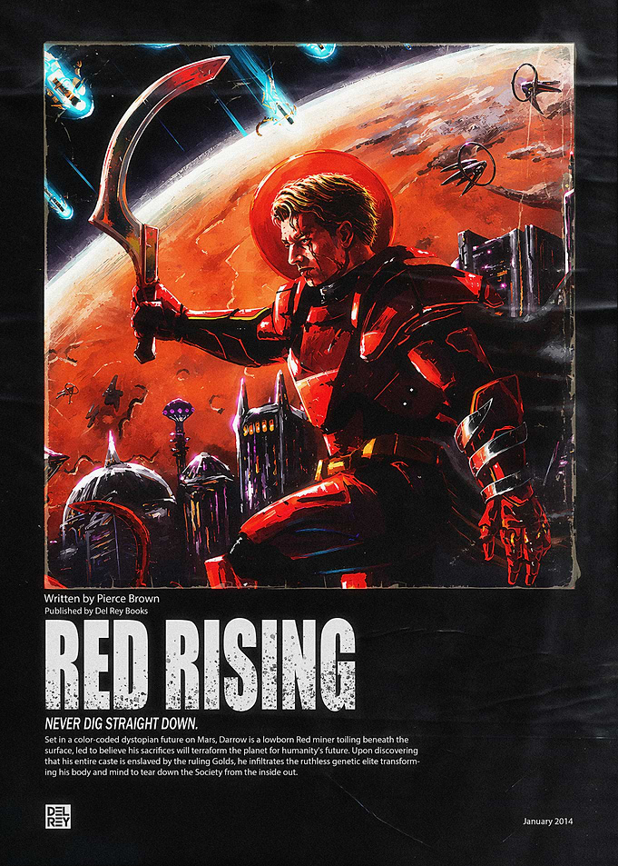 Red Rising Book Cover Poster