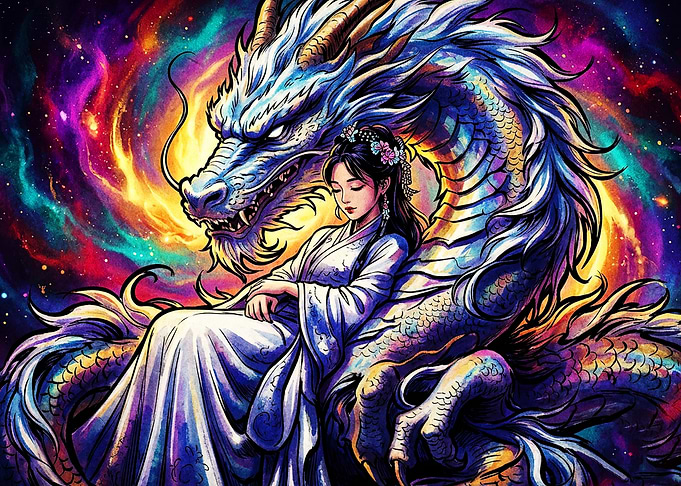 Dragon Princess Cosmic Fantasy Art