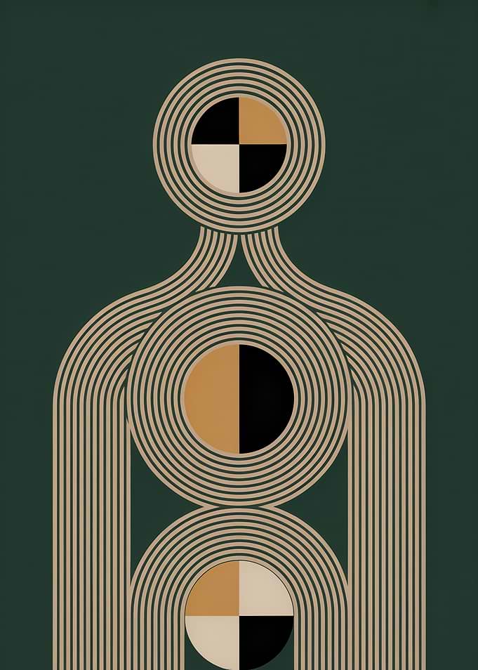 Minimalist Abstract Human Form Art