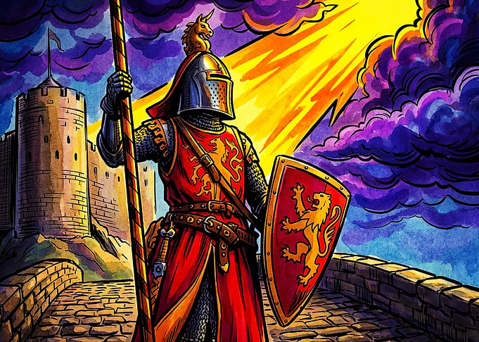 Medieval Knight Fantasy Art Poster