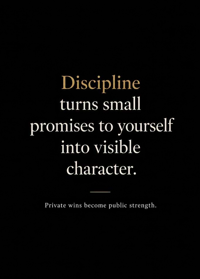 Inspirational Discipline Quote Poster