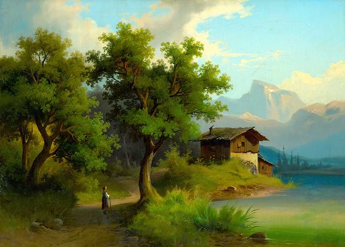 Alpine Landscape Painting